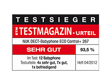 [Translate to czech:] Germany 2012: Very Good – NUK Baby Monitor ECO Conrol+