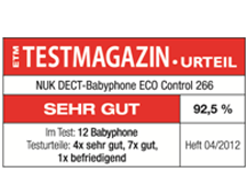[Translate to czech:] Germany 2012: Very Good – NUK Babyphone ECO Control 266