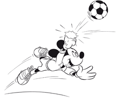 [Translate to czech:] Disney colouring page with Mickey Mouse
