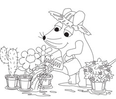 [Translate to czech:] colouring page flowers